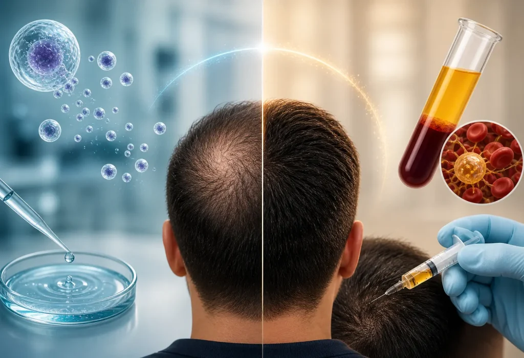 Hair treatment with exosomes vs PRP