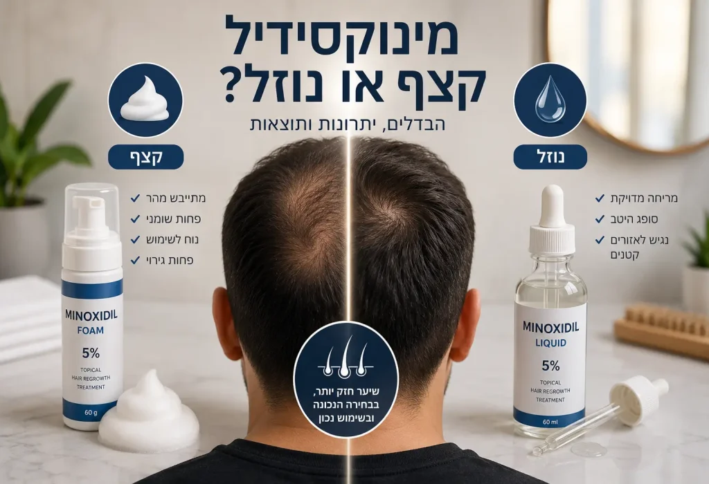 Minoxidil foam or liquid