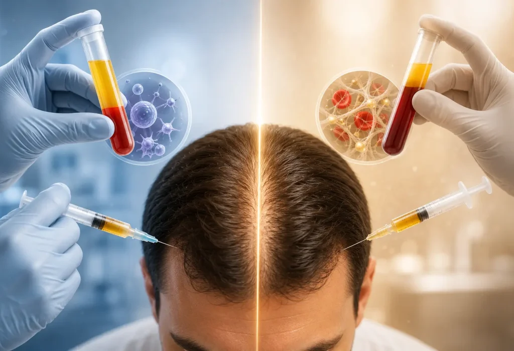 PRF vs PRP for hair loss