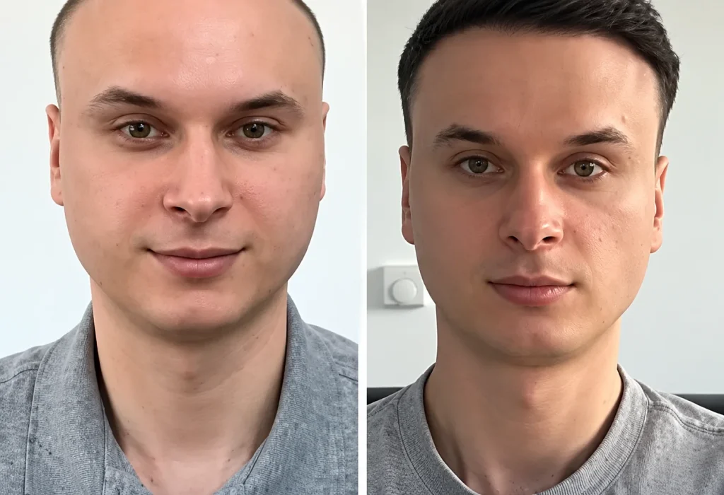 Retrato masculino antes y después (1)