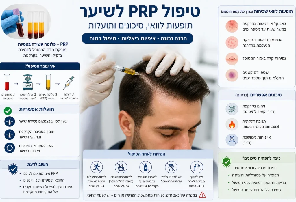 Side effects of PRP treatment for hair