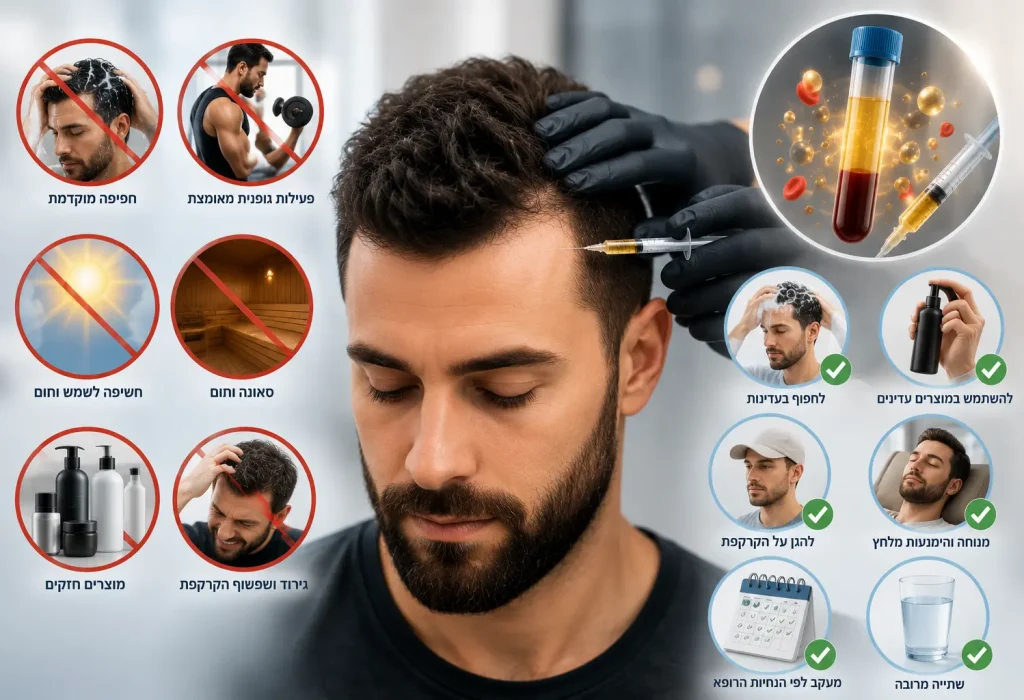 What to avoid after PRP treatment for hair
